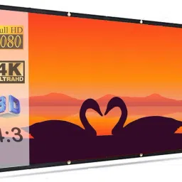 Moiz 100" Inch Projector Screen (Foldable) 7 x 5 Feet 4:3 Ratio 3D UHD Supported Design 129 Projector Screen (Width 213 cm x 152 cm Height) image 2