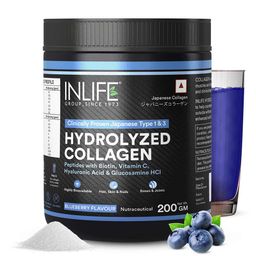 INLIFE Hydrolyzed Collagen Peptides,  200 g  Blueberry (Clinically Proven Japanese Type 1 & 3) -image-74