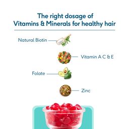 HealthKart HK Vitals Hair Strength Biotin Gummies,  60 gummies  Strawberry  image 3