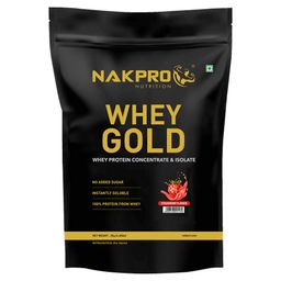 Nakpro Whey Gold Protein Concentrate,  4.4 lb  Strawberry -image-64