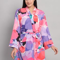 HANDICRAFT PALACE Printed Satin Silk Bath Robe-image-76