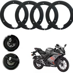 sunriders Bike Wheel Cover 17 Inch For Yamaha R15 Black Half Pack of 4 Pc Wheel Cover For NA NA-picture-18