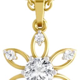 Sparkles Lab Grown Diamond for Girls & Women BIS Hallmarked & IGI Certified Without Chain 14kt Yellow Gold Pendant-image-48
