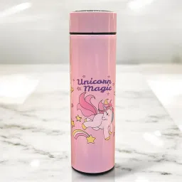 maa laxmi kripa Insulated Unicorn Water Bottle With LCD Temperature Display 500 ml Bottle image 2