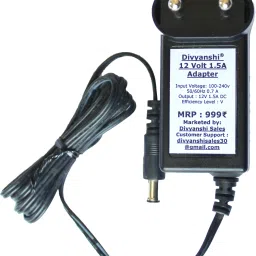 Divyanshi 12 Volt 1.5Amp Adaptor for Set top Box/DTH, CCTV Camera,WiFi Router Etc 18 W Adapter-14