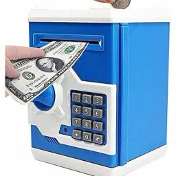 Battery Operated Mini ATM Safe Kids Piggy Saving ATM Bank with Electronic Lock Coin Bank Cash Deposit Coin Bank-image-12