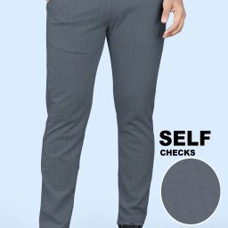 Men Regular Fit Grey Cotton Blend Trousers-image-39