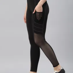 Color Block Women Black, Grey Tights-image-87