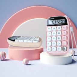 PINK ROUND123 Basic Calculator-36