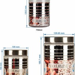g-pet Plastic, Steel Grocery Container- 2000 ml, 1000 ml, 750 ml image 5