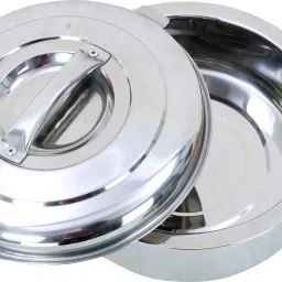 HotPot,chapati box/chapati container/hot case in Stainless Steel 1800 ML Cook and Serve Casserole Serve Casserole-14
