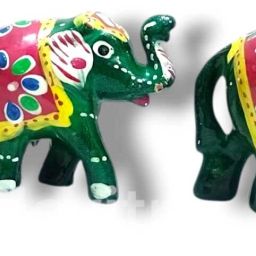 Handicraft Set of 3 Elephant Statue for Home Decor Gift Item Decorative Showpiece - 7 cm-image-44