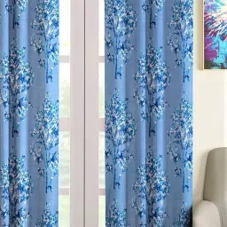 213 cm (7 ft) Polyester Semi Transparent Door Curtain Single Curtain-25