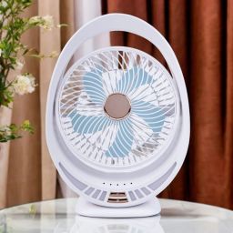 LACCO USB TableFansFolding Rechargeable Fan LED Light And MultifunctionUSB 2025 MODEAL Oscillating Small Desk With 4000 Mah Battery Operated USB Fan-4