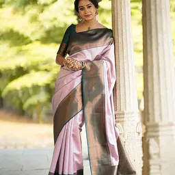 AMRUTKALA SAREES Woven Design Zari Banarasi Saree-image-49