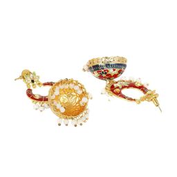 Anouk Set Of 2 Kundan Studded Dome Shaped Jhumkas image 2