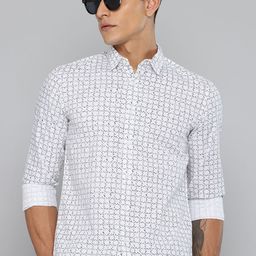 Flying Machine Pure Cotton Slim Fit Abstract Printed Casual Shirt-picture-29