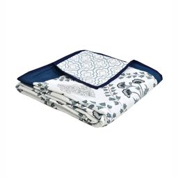 BLOCKS OF INDIA Navy Blue & White Ethnic Motifs AC Room 150 GSM Single Bed Dohar-image-92