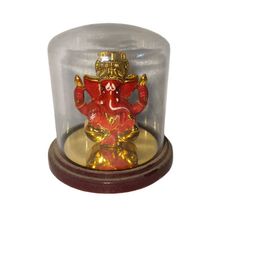 Rare Planet Red & Transparent Lord Ganesh Religious Idol Showpiece-13