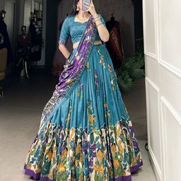 Aika Printed Ready to Wear Lehenga & Unstitched Blouse With Dupatta-picture-7