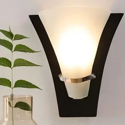 KINIS Brown & White Triangle Shaped Wooden Wall Lamp-image-21