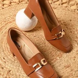 Rocia Work Block Pumps with Buckles-image-15