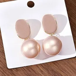 BEYTER Sterling Silver Pearls Studded Geometric Shaped Drop Earrings-picture-29