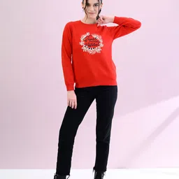 Mast & Harbour Women Graphic Printed Long Sleeves Sweatshirt-picture-20
