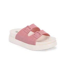 The Roadster Lifestyle Co. Women Pink Wedged Heels  Sandals-50