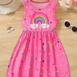 YK Polka Dot Print Fit & Flare Dress-picture-48