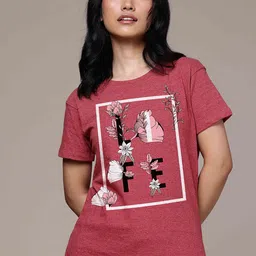 Moda Rapido Women Floral Printed Round Neck T-shirt-picture-25