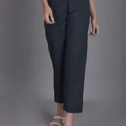 CORSICA Women Solid Tailored Trousers-picture-33
