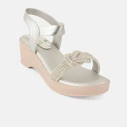 Rubeezz Women Embellished Party Platform Sandals-picture-8