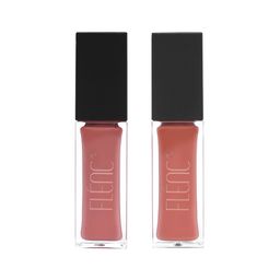 FLENC Set Of 2 Ritzy Smudge-Proof Glossy Liquid Lipstick- 10ml Each -Miami - Helsinki-17