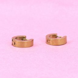 FIMBUL Gold-Plated Circular Hoop Earrings-17