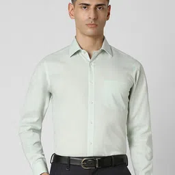 Van Heusen Men Spread Collar Solid Cotton Formal Shirt-image-53