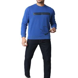 Basics Men Typography Printed Cotton Pullover-image-84