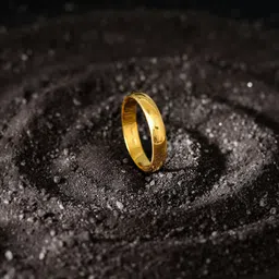 GIVA Men 925 Silver Gold Plated Ring-53