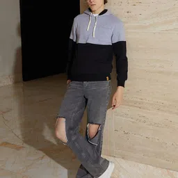 Campus Sutra Men Colourblocked Hooded Sweatshirt-picture-32