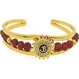 Divine souvenirs Unisex Rudraksh Beaded Cuff Bracelet-40