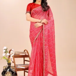 TINA FASHION Bandhani Printed Saree-picture-58