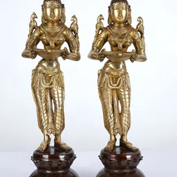 Exotic India Gold-Toned 2 Pieces Religious Idol Showpiece-picture-13