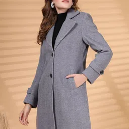 Juelle Notch Lapel Collared Over Coat-image-77