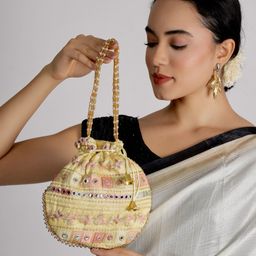 Anouk Embellished Potli Clutch-6