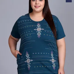 IN Love Pack Of 2 Printed Plus Size Lounge T-Shirt With Pocket-image-82