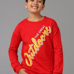 UNDER FOURTEEN ONLY Boys Typography Printed Cotton Sweatshirt-image-88