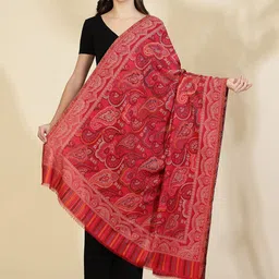 Zamour Women Paisley Woven Design Shawl-image-48