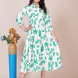 VenderVilla Print A-Line Midi Dress-image-90