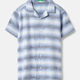 United Colors of Benetton Boys Striped Cotton Casual Shirt-image-34