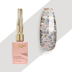 Emigel PROFESSIONAL Uv Led Soak Off Gel Nail Polish- 12 ml- Gold Stone Silver - E018-18